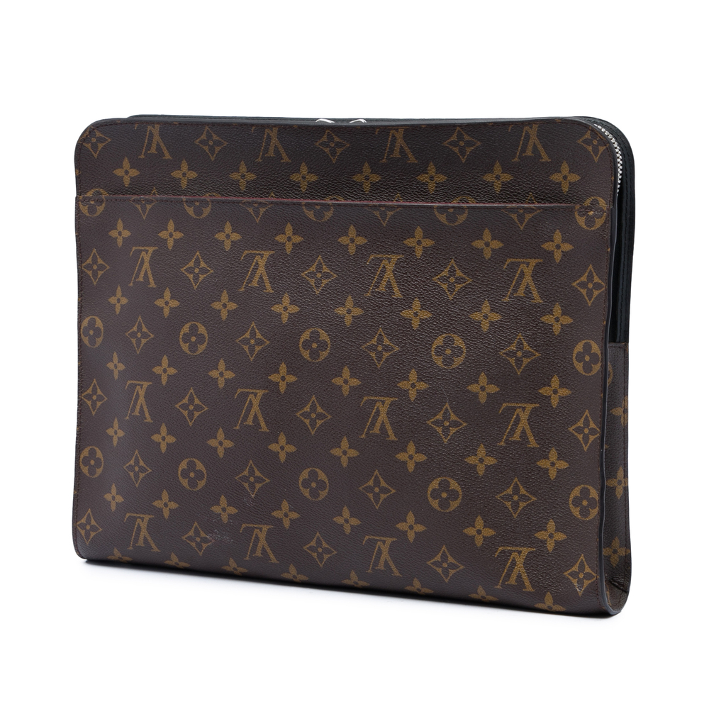 Pre-Loved Louis Vuitton Monogram Macassar Portfolio Case - Picture 2 of 5